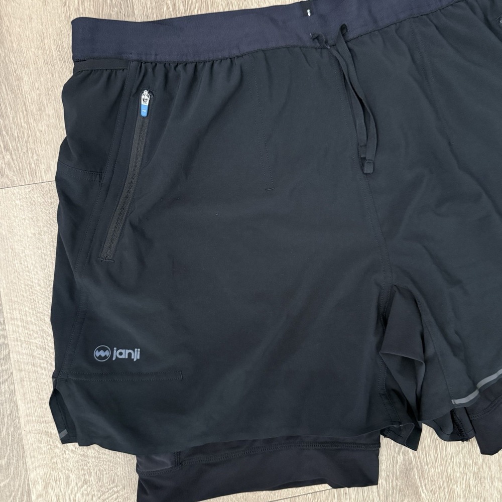 Janji 5" AFO Middle Shorts Ultra 2-In-1 Men's XL Black Performance Lined Running